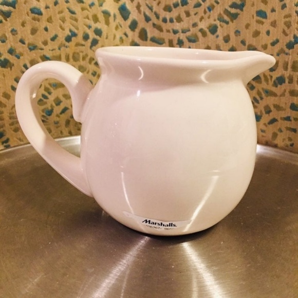 Rae Dunn Pour Creamer NWT coffee tea pitcher black white - Picture 3 of 7